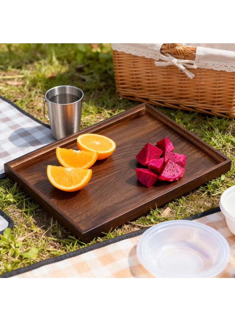 Compact Walnut Right-angle Tray 29x18x2.5cm - Lightweight for Home & Hotel Fruit Cup Serving - Image 3