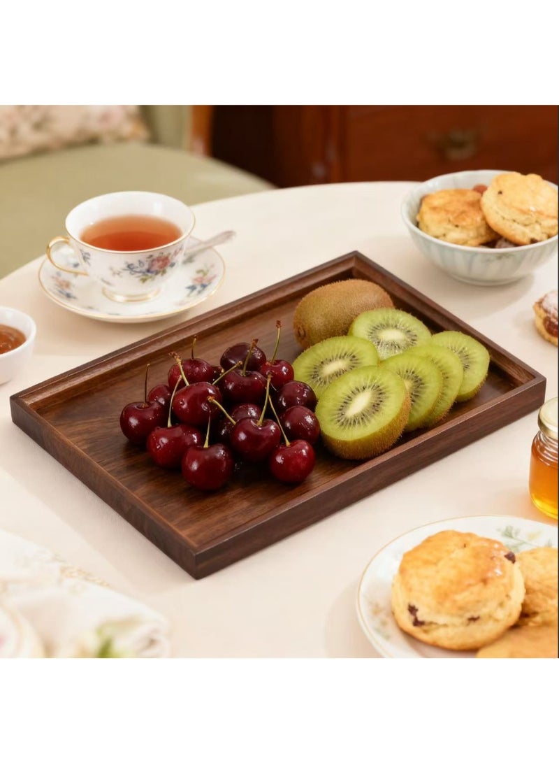 Compact Walnut Right-angle Tray 29x18x2.5cm - Lightweight for Home & Hotel Fruit Cup Serving - Image 4