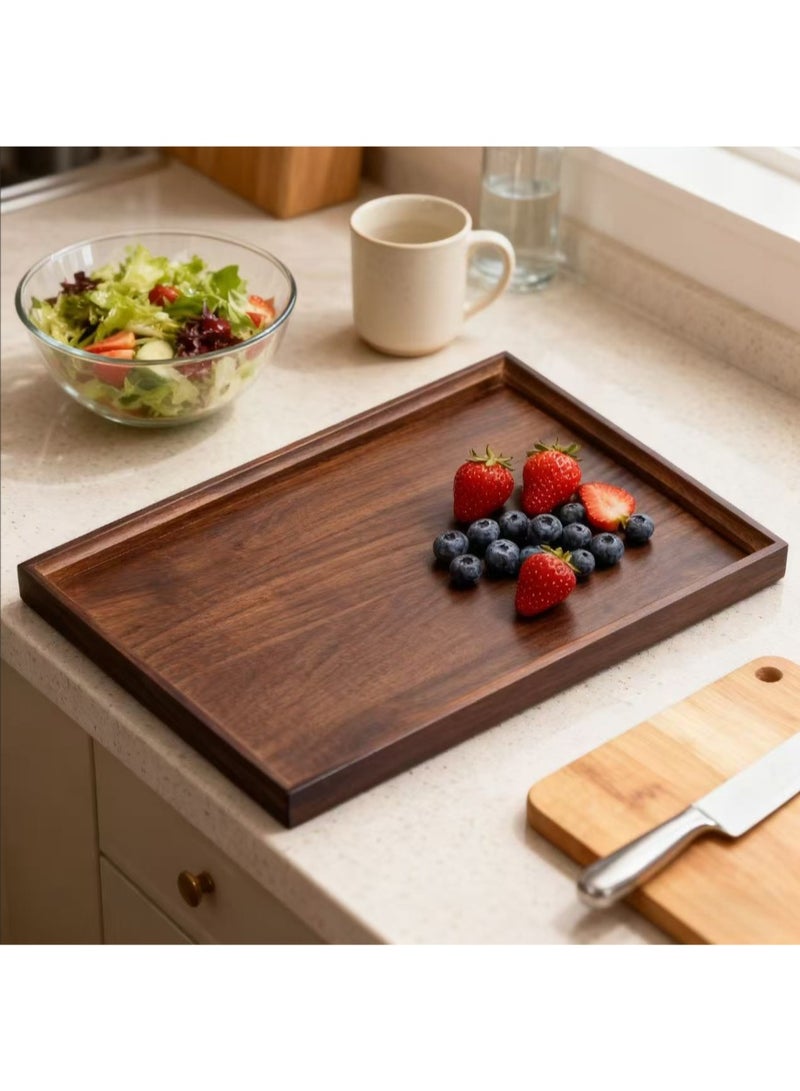 Compact Walnut Right-angle Tray 29x18x2.5cm - Lightweight for Home & Hotel Fruit Cup Serving - Image 5
