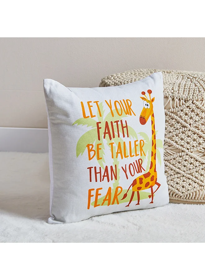 هوم بوكس Ron Play Date Faith and Fear Cotton Duck Filled Cushion 40 x 40 cm