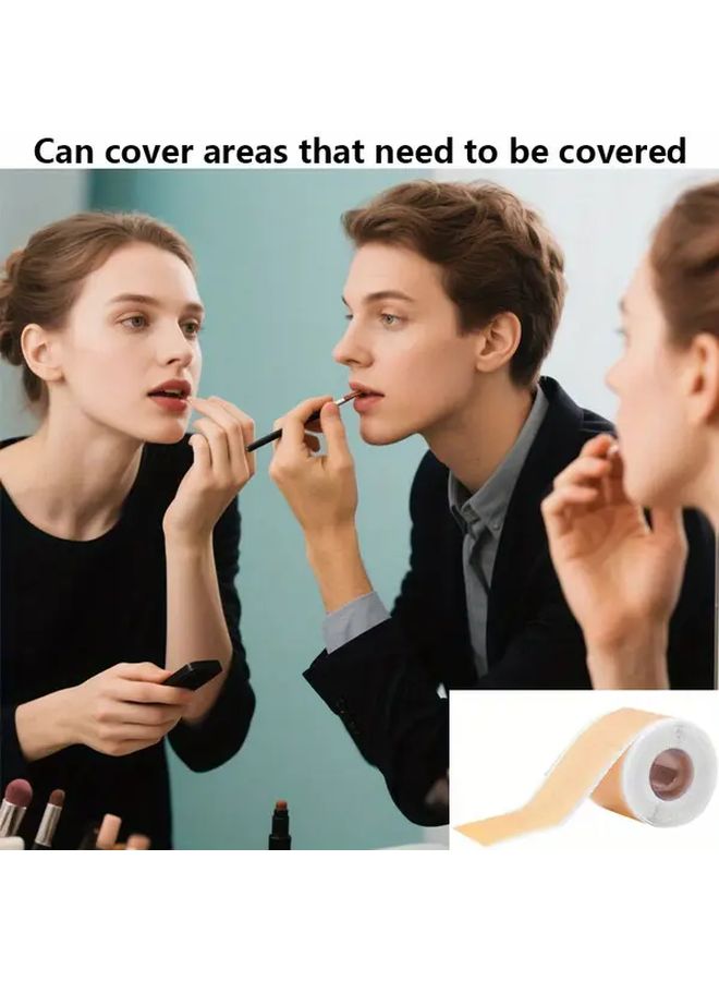 1pc Facial Covering Patch Concealer Tape Cover Sticker For Light Beige And Blemishes Invisible Adhesive For Makeup Sports Outdoor Halloween Christmas Decor - Image 4