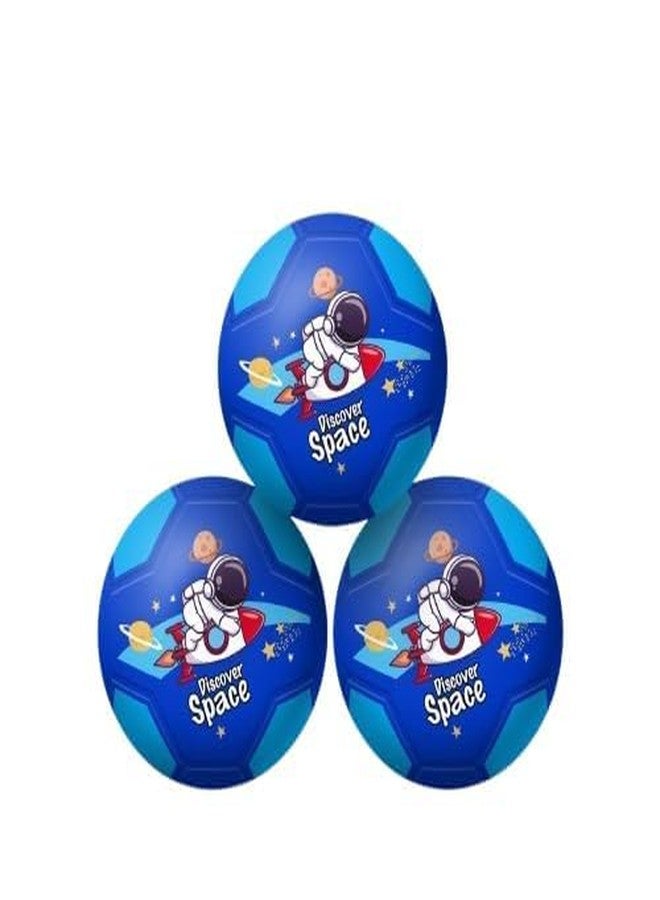 AHBHT Space Astronaut Theme Football Rubber Sports Kids Football Soccer Toy Ball Ball Size 9Inch Best Gift Toy for Kids (Multicolor)