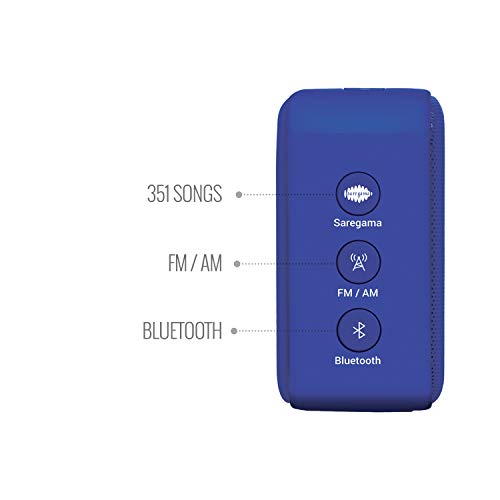 Carvaan Saregama Carvaan Mini Hindi 2.0- Music Player with Bluetooth/FM/AM/AUX (Regal Blue) - Image 3