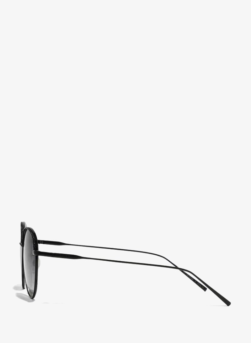 30Sundays FORGET-ME-NOT Women Gray Sunglasses - Frame Material: Metal - Lens Color: Gray- Frame Color: Black - Full Rim - Image 3