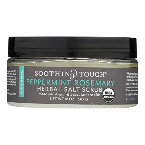 Soothing Touch Scrub Organic Salt Herbal, Peppermint Rosemary, 10 Ounce - Image 1