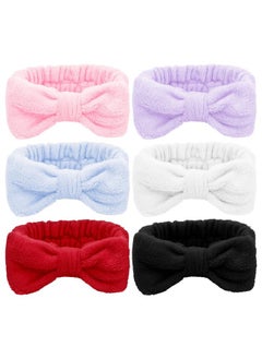 Ondder 6 Pcs Skincare Spa Makeup Headband For Washing Face Terry Cloth Face Wash Headband Head Band For Skin Care Soft Make Up Headbands Bow Hair Band For Women Girls Spa Hair Accessories For Party  - Image 1