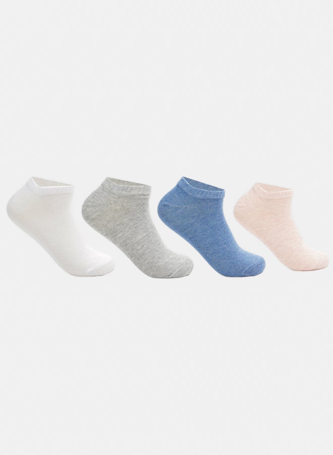 Carina Solid Ankle Length Socks - 5 Pairs - Image 1