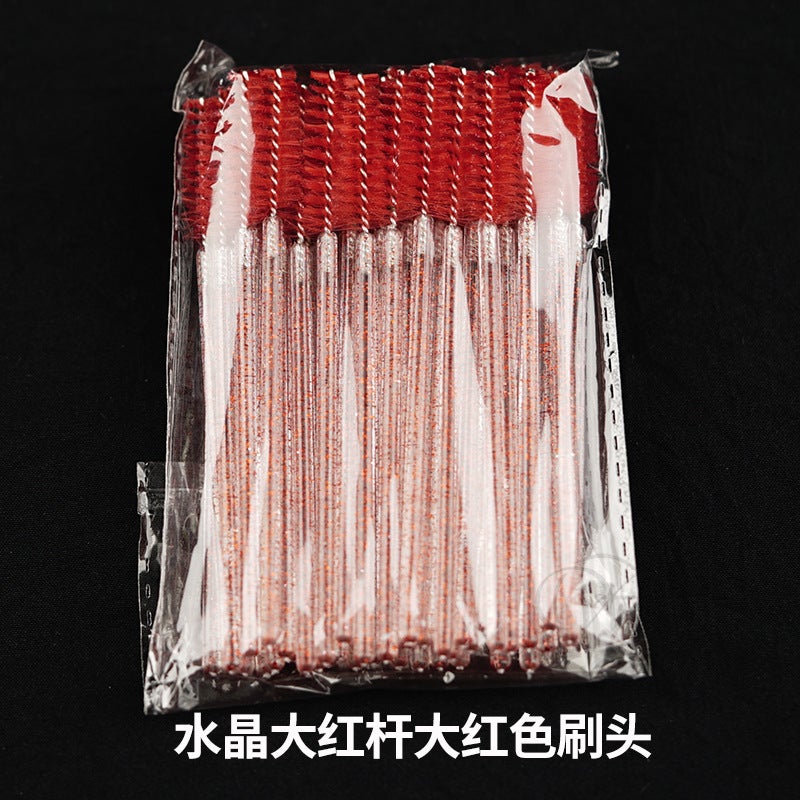 Generic Crystal Spiral Lash Brush Colored Disposable Crystal big red rod big red brush head 