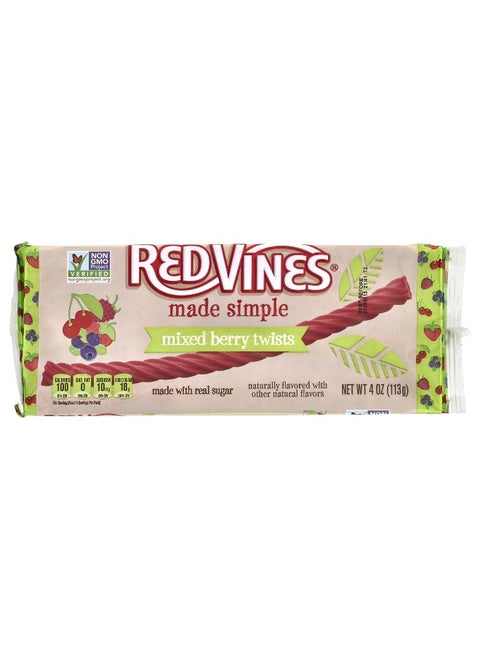 Red Vines, Licorice Tray, Made Simple, Mixed Berry Twists, 4 oz (113 g)