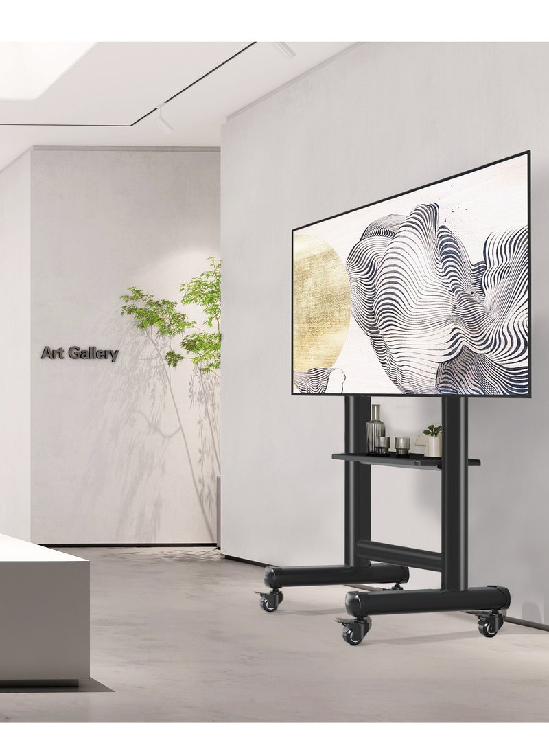 HAMOOD,LED  LCD TV Mount Floor Rack Mobile Cart Universal TV Stands For Conference Room One Machine Movable Touch Panel Trolly Stand TV Screen Size	37"-85" Weight Capacity	150lbs - Image 3