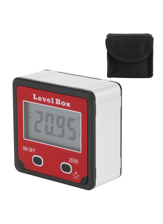 Thoraya Digital Inclinometer Mini Level Angle Meter Gauge Protractor for Carpentry Architecture Red  - Image 1