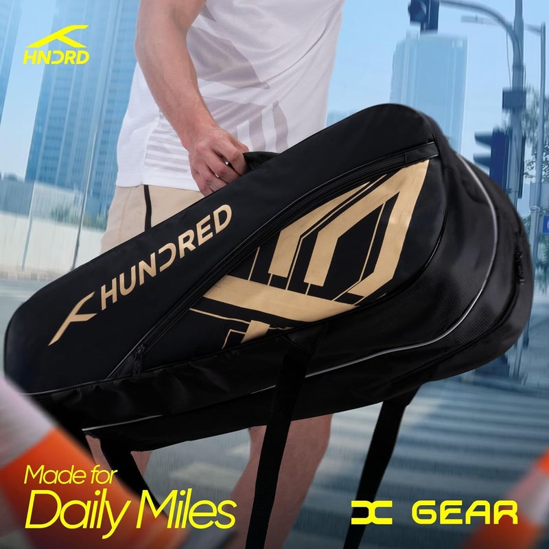 HUNDRED حقيبة معدات Hundred X مع مقصورات تحكم في المناخ مزدوجة | جيب مخصص للأحذية | أحزمة ظهر مريحة | للاستخدام الاحترافي | مثالية للرجال والنساء (أسود) - Image 2