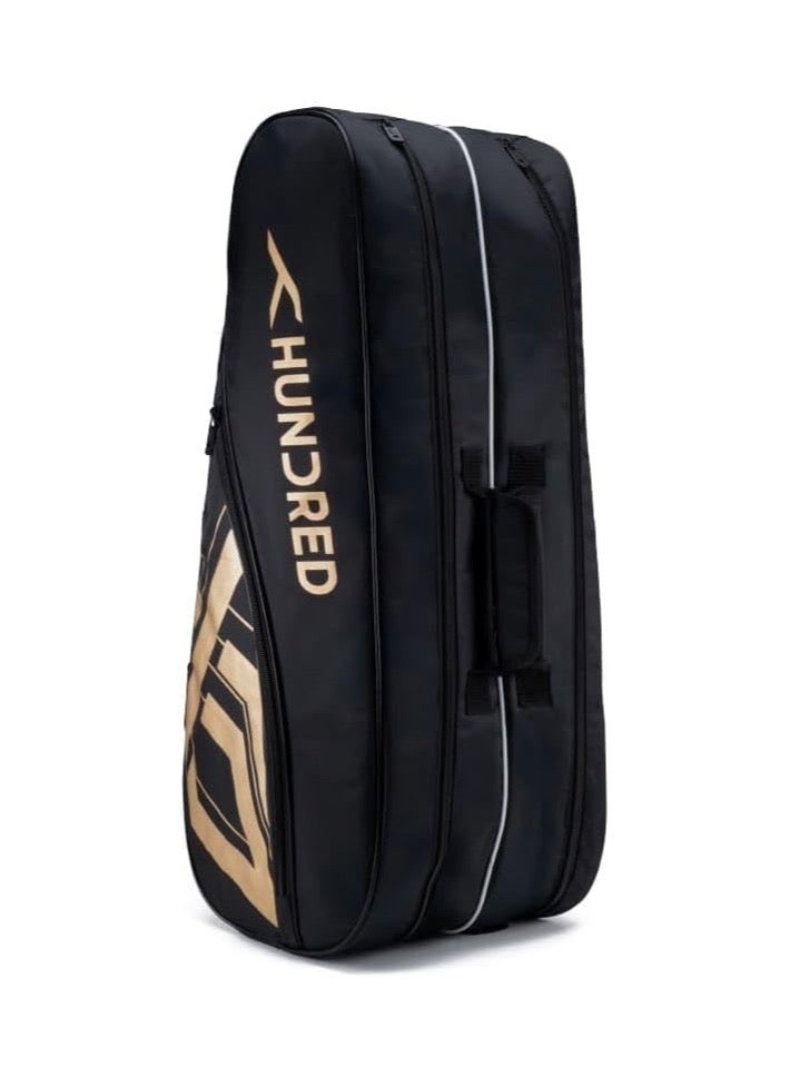 HUNDRED حقيبة معدات Hundred X مع مقصورات تحكم في المناخ مزدوجة | جيب مخصص للأحذية | أحزمة ظهر مريحة | للاستخدام الاحترافي | مثالية للرجال والنساء (أسود) - Image 1