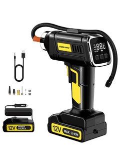 FOWAWU FOWAWU Tyre Inflator 160 PSI 7800mAh, Portable Handheld Air Compressor 2X Faster Inflation,Battery Electric Car Tyre Inflator, Electric Bike Pump Car Tyre Pump with Digital Pressure Gauge LED Light  - Image 1