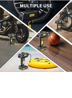 FOWAWU FOWAWU Tyre Inflator 160 PSI 7800mAh, Portable Handheld Air Compressor 2X Faster Inflation,Battery Electric Car Tyre Inflator, Electric Bike Pump Car Tyre Pump with Digital Pressure Gauge LED Light  - Image 5