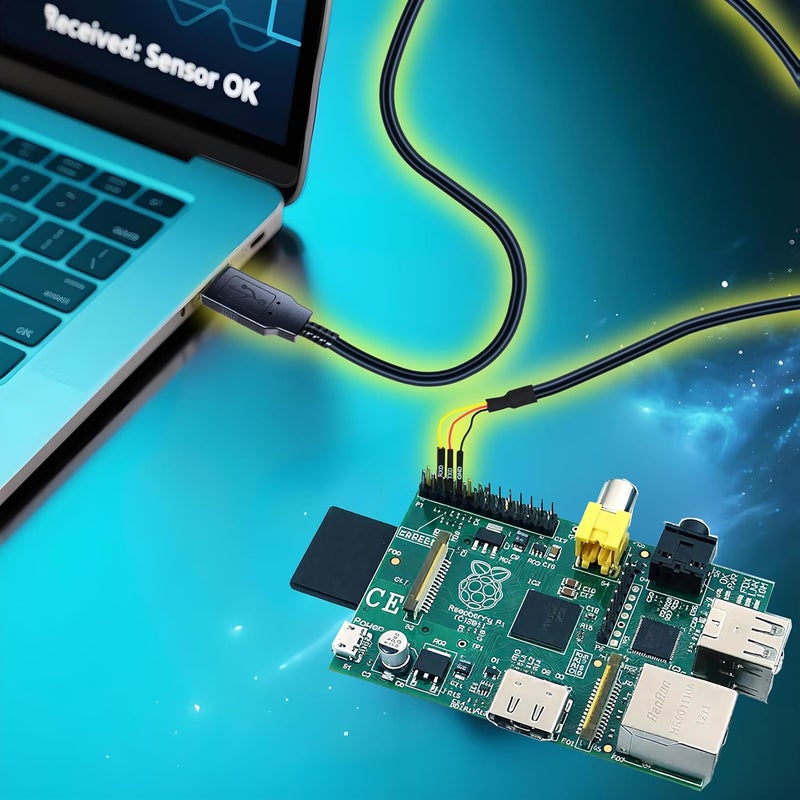 NITMTYOU 6 Feet USB to TTL-232R-RPI 3.3V Adapter Cable, USB to TTL Serial Serial UART Cable TX RX Signal 3 Pin 3v3 Level Signal 2.54mm Dupont Female Header Windows Linux MAC OS - Image 2
