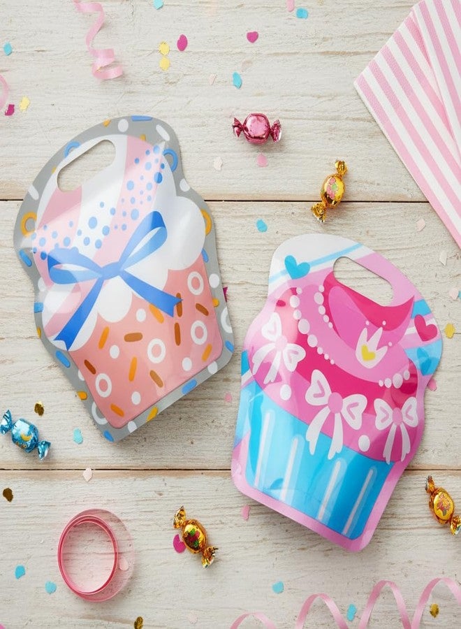SUNCOLOR Party Favor Bags for Kids Birthday, 28 Pack Plastic Goodie Gift Bags with Handles, Assorted Colors - Image 4