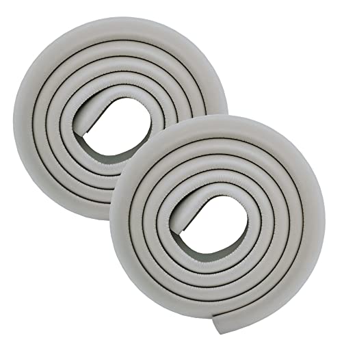 M2cbridge L Shape Extra Thick Furniture Table Edge Protectors Foam Baby Safety Bumper Guard 6.5 Ft (Grey (6.5ft x 2)) - Image 1