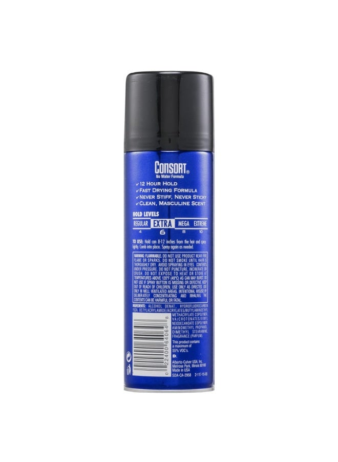 Consort For Men Hair Spray Unscented Extra Hold 8.30 oz (Pack of 2) - Image 1