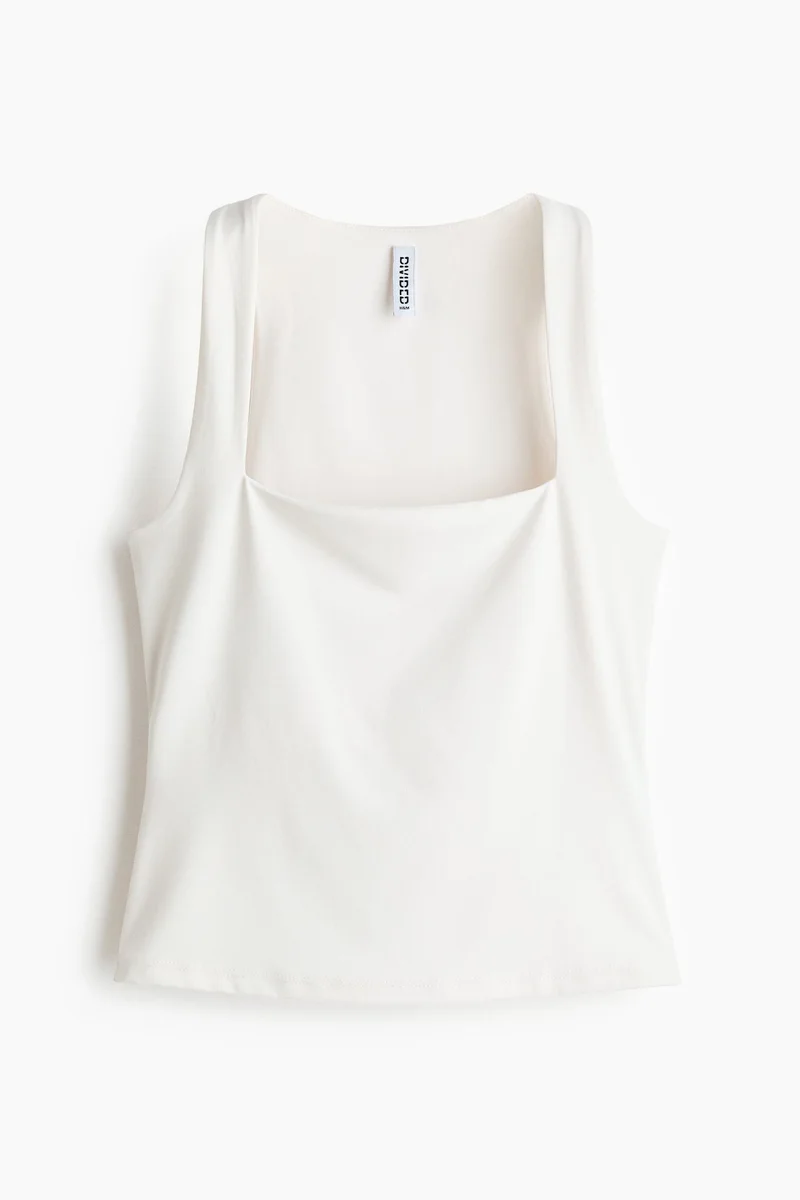 H&M Square-neck jersey top