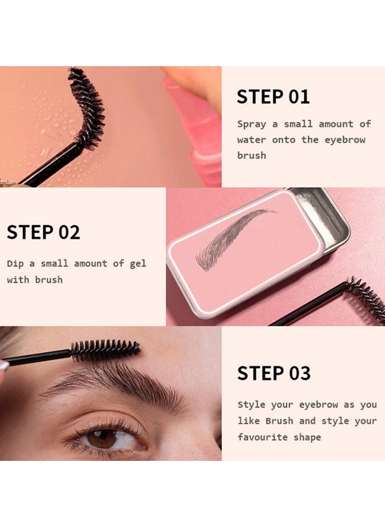 Goolsky Eyebrow Soap, Eyebrow Cream, Eyebrow Wax, Eyebrow Gel, Makeup Eyebrow Styling Soap, Transparent Long Lasting Natural  - Image 4