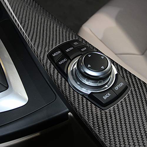 AIRSPEED Carbon Fiber Car Center Console Multimedia Button Panel Cover Gear Shift Panel Frame Cover Trim Sticker Kit for BMW F30 F31 F32 F34 F36(Not fit for F33) - Image 5