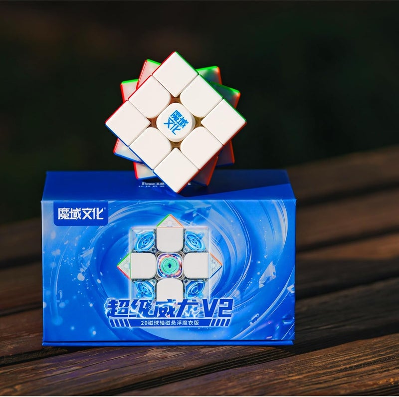 Cuberspeed MoYu Super WeiLong 3x3 V2 20 Magnet Ball Core  MagLev  UV 3x3 Flagship Speed Cube UV Coated Stickerless Speed Cube Puzzle - Image 1