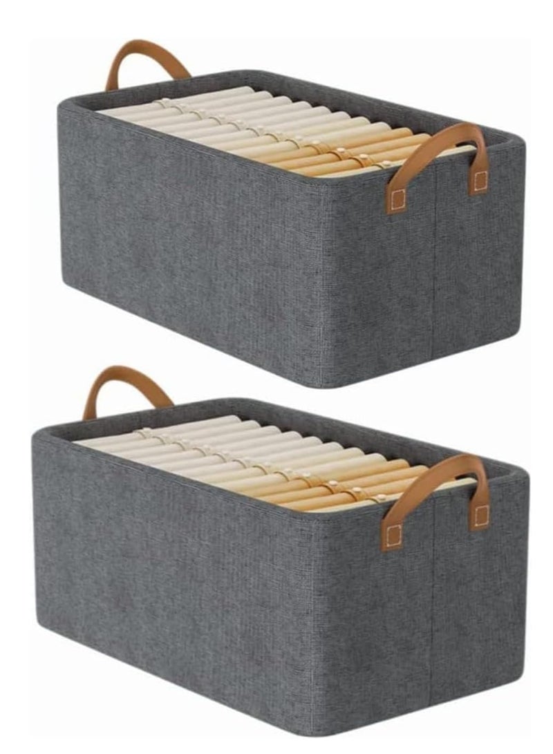 DUNISO 2 Pcs Wardrobe Clothes Organizer Foldable Clothes Storage Box Organizer Clothing Closet Visible Drawer Organizers Wardrobe Clothing Organizer - Image 2