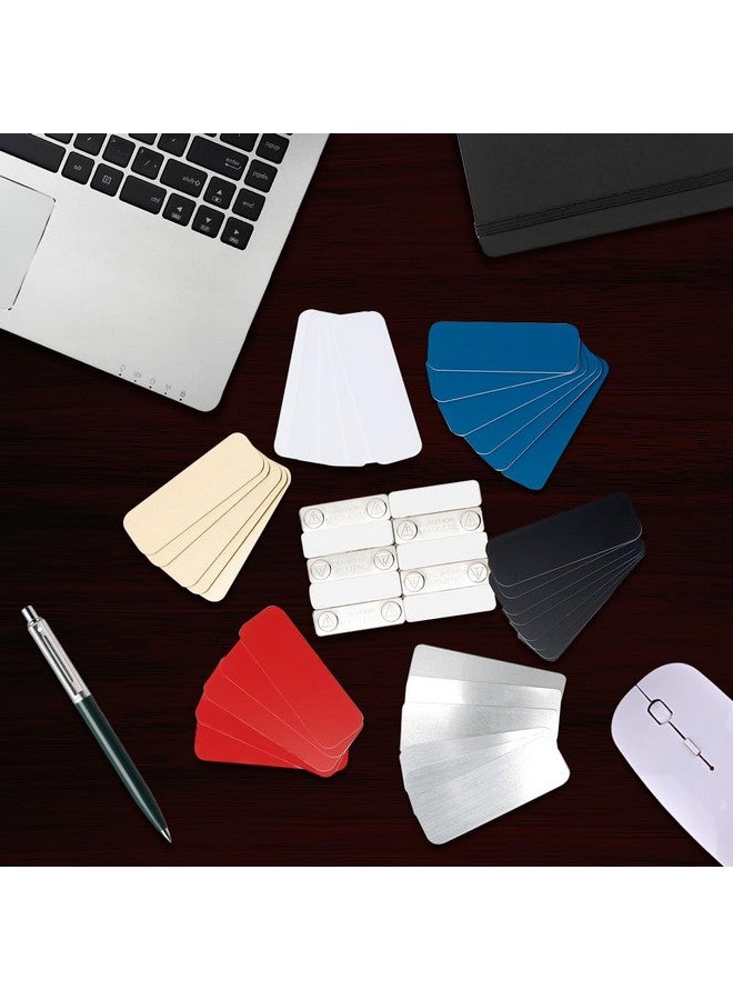 All Quality Name Tag/Badge Blanks 25 Pack White 1" X 3" Round Corners Magnetic Backing. Durable Plastic Diy Engravable Magnetic Name Tag Kit For Office School Supplies  - Image 3