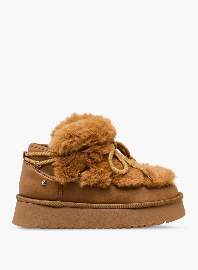 Women Faux Fur Ankle Boots