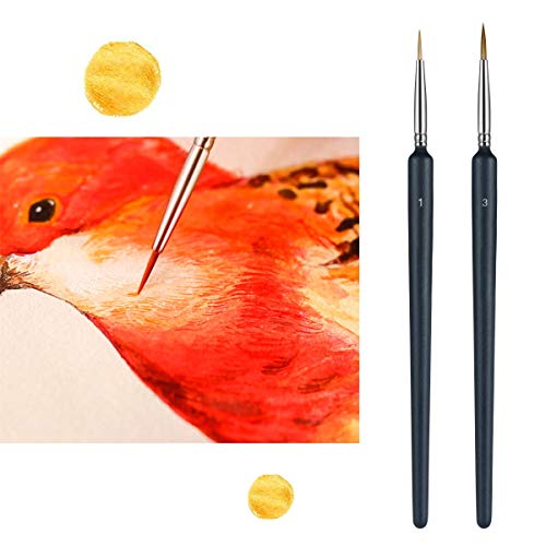 ELEPHANTBOAT® 6PC Paint Brushes Set, Professional Wolf Fine Tip, Watercolor Brush with Nylon Hair Detailing Brush for Painting for Acrylic Painting, Figures, Watercolo, Oil Watercolor - Image 2