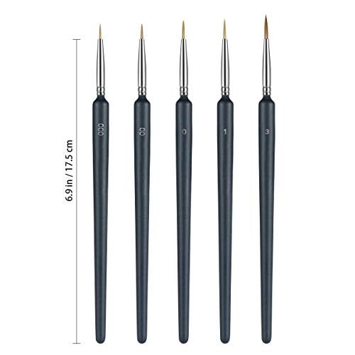 ELEPHANTBOAT® 6PC Paint Brushes Set, Professional Wolf Fine Tip, Watercolor Brush with Nylon Hair Detailing Brush for Painting for Acrylic Painting, Figures, Watercolo, Oil Watercolor - Image 4