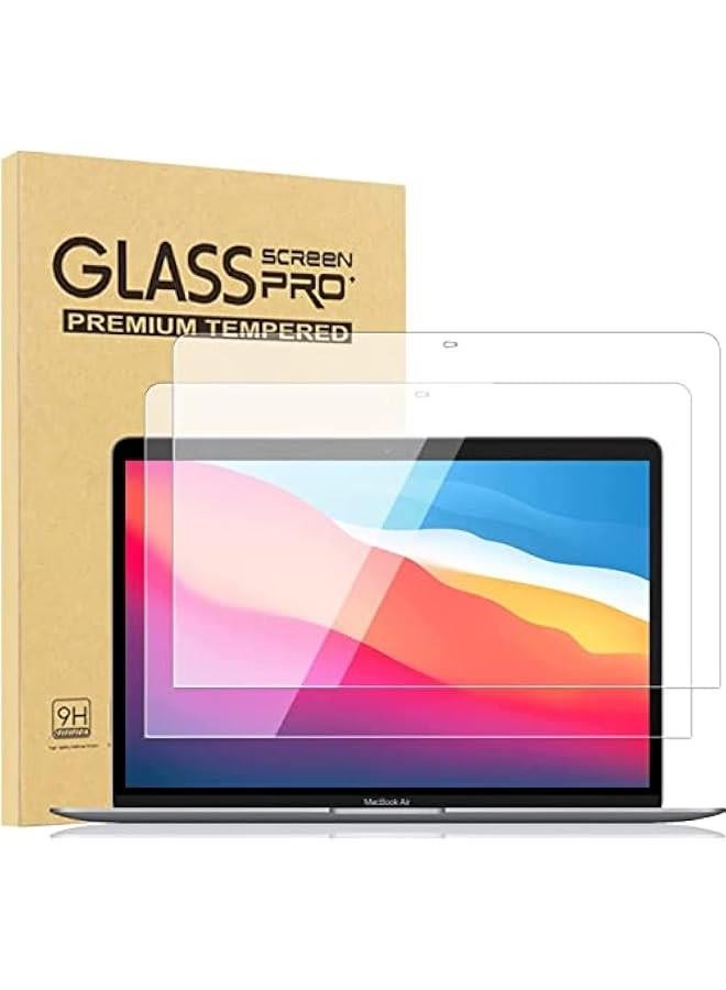 Captaintech 2 Pack Tempered Glass Screen Protector for MacBook Pro 13.3 Inch 2020 | Ultra Thin Tempered Film for MacBook Air 13 M1 Touch Sensitive Anti-Scratch - Image 1