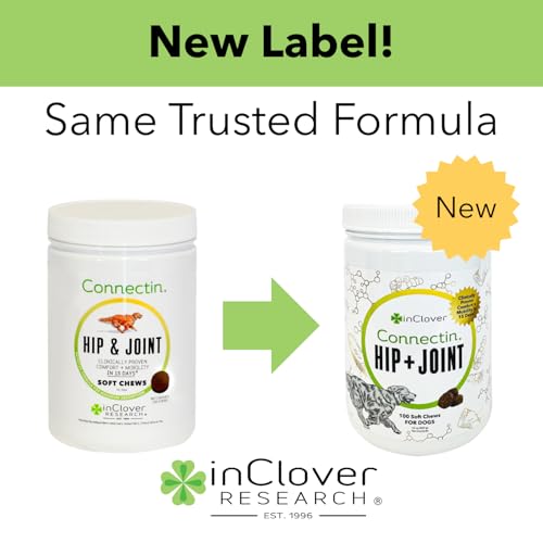 In Clover InClover Connectin Natural Hip & Joint Supplement for Dogs with Glucosamine, Chondroitin & Hyaluronic Acid - Soft Chew for Dog Mobility, Comfort & Active Lifestyle Support, 300 Count - Image 2