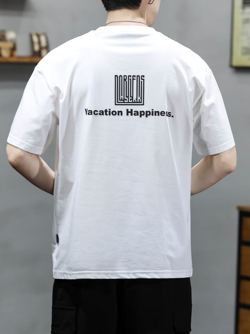 Summer Solona Cool Short-Sleeved T-Shirt Men'S Trendy Brand Printed Round Neck T-Shirt Loose Casual Half-Sleeved Base Shirt - Image 1
