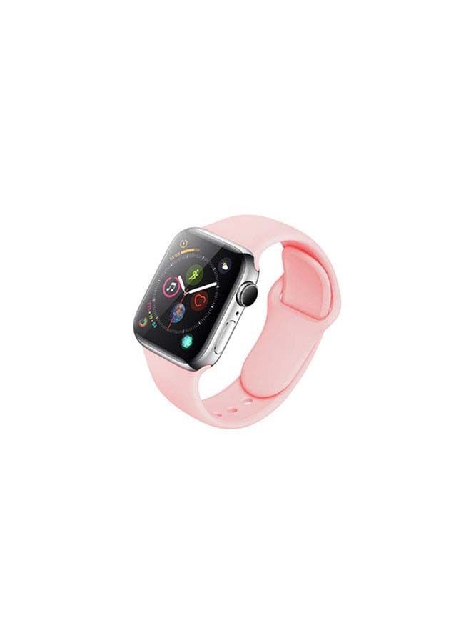 Silicon Sport Replacement Band For Apple Watch All Series 5/6/7 42/44/45mm Pink - Image 3