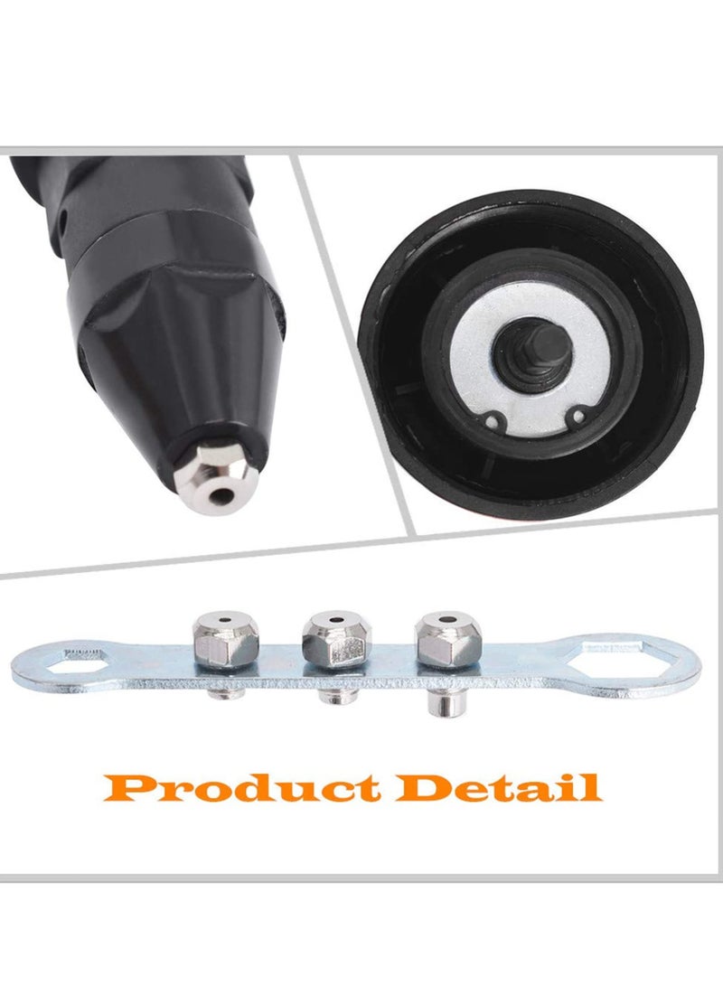 Excefore Electric Rivet Nut Set Cordless Riveting Drill Adaptor Insert Nut Tool Electric Drill Tool Kit, Cordless Riveting Tool Kit Drill Adaptor Insert Nut Hand Tool Power Machine Accessory  - Image 5