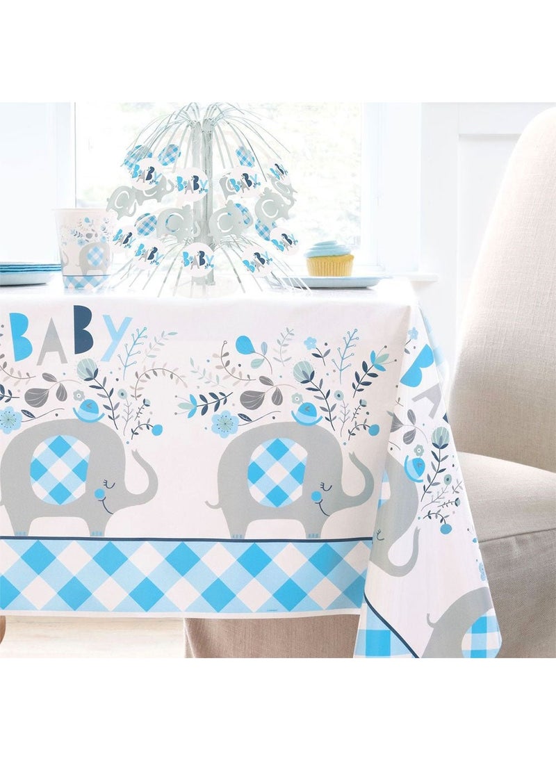 Unique Baby Shower Elephant Hanging Decorations Blue Cardboard 23cm 3-Pack - Image 3