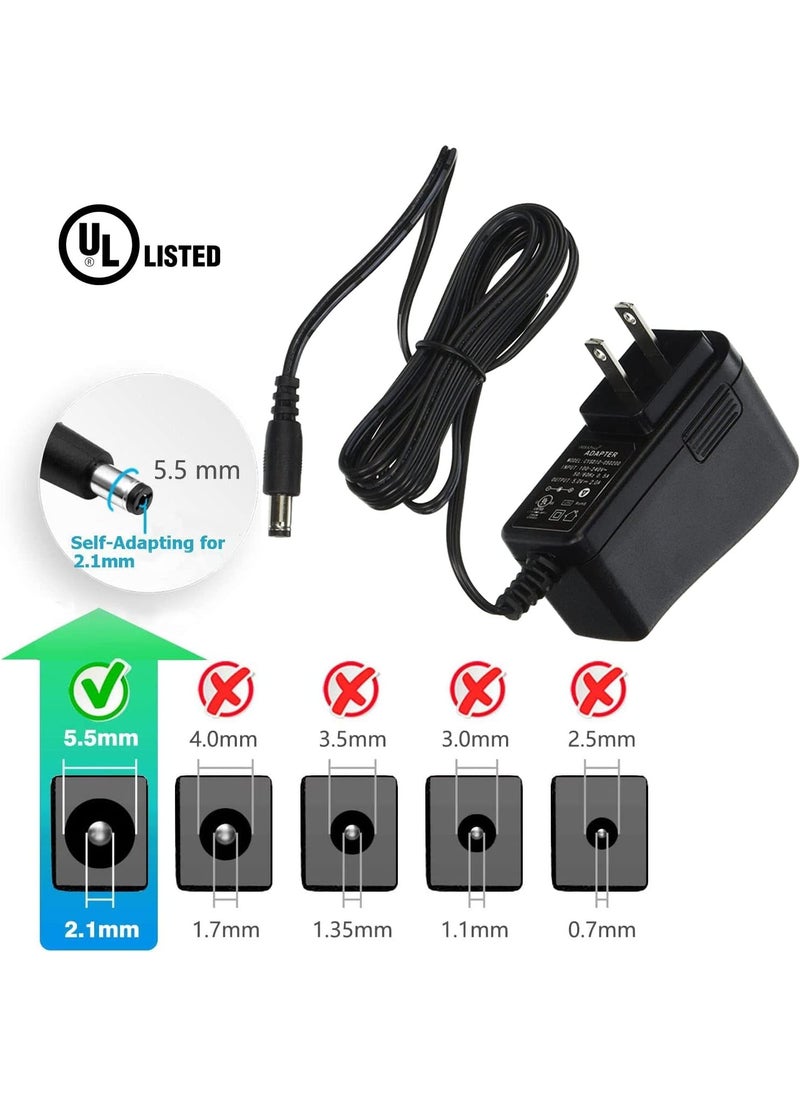 iMBAPrice iMBAPrice 9V DC Wall Power Adapter UL Listed Power Supply 5Feet 9V 05A500mA  - Image 3