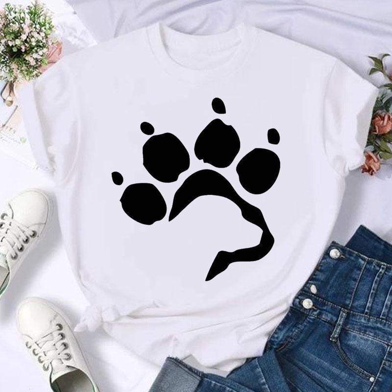 Shrimp Skin Wish Best Selling Panda And Cat Printed Short Sleeve T-Shirt Women'S Top - Image 1