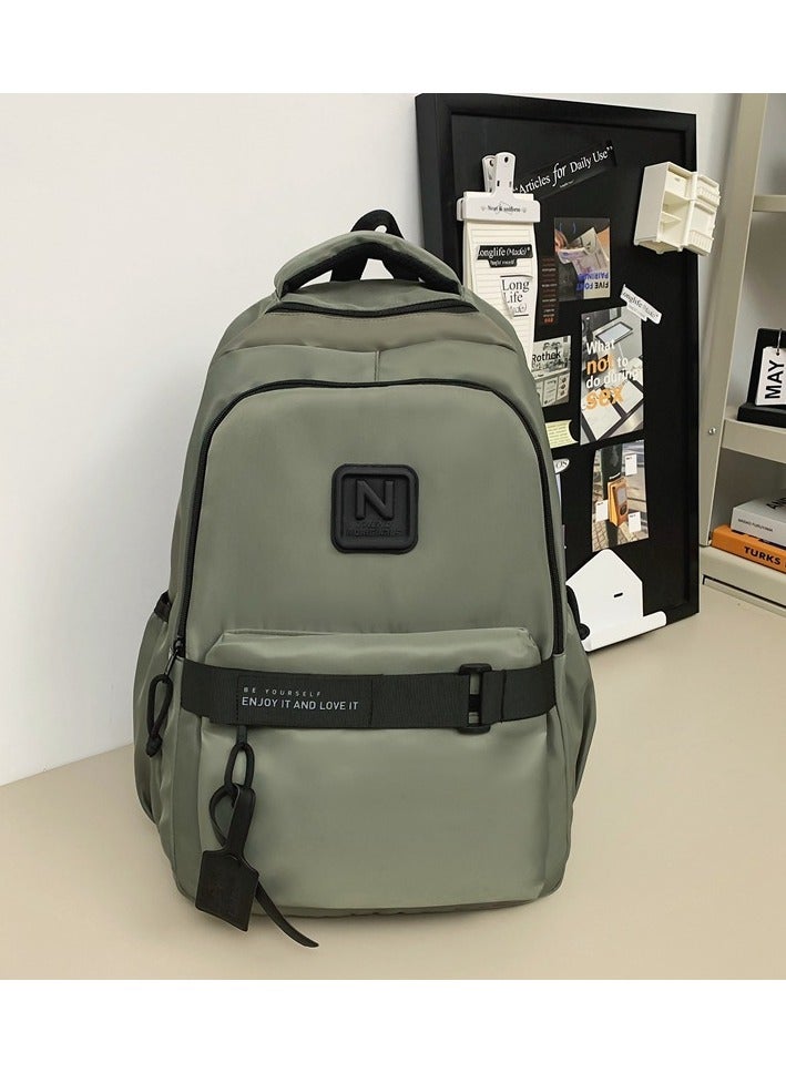 SKT Shiketro New Casual Water-Repellent Backpack Green  - Image 1