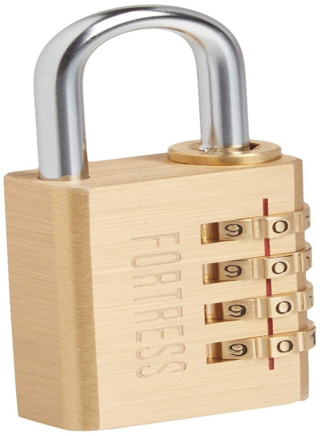 Master Lock Fortress Padlock, Set Your Own Combination Luggage Lock, 1-3/16 in. Wide, 627D,Gold - Image 4