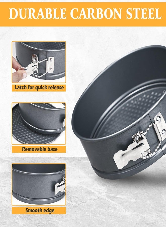 Webake 8 Inch Springform Pan Set for Baking, Nonstick Cheesecake Pan Deep Dish Round Cake Molds with 50 Pcs Parchment Paper Liners - Image 4