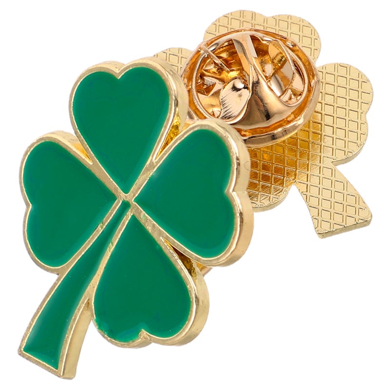 2pcs Shamrock Brooch Pins Four-Leaf Brooch for Women Lapel Pin for Party Wedding Birthday Holiday Decorative Jewelry - Image 5