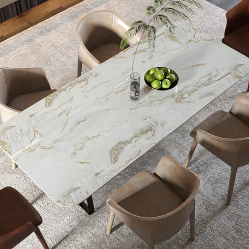VaryFloral Beige Gray Gold Countertops Contact Paper Peel and Stick Waterproof Self Adhesive Marble Wallpaper for Table Furniture Sticky Modern Counter Top Cover Prepasted Glossy Wall Paper 236x118 - Image 3