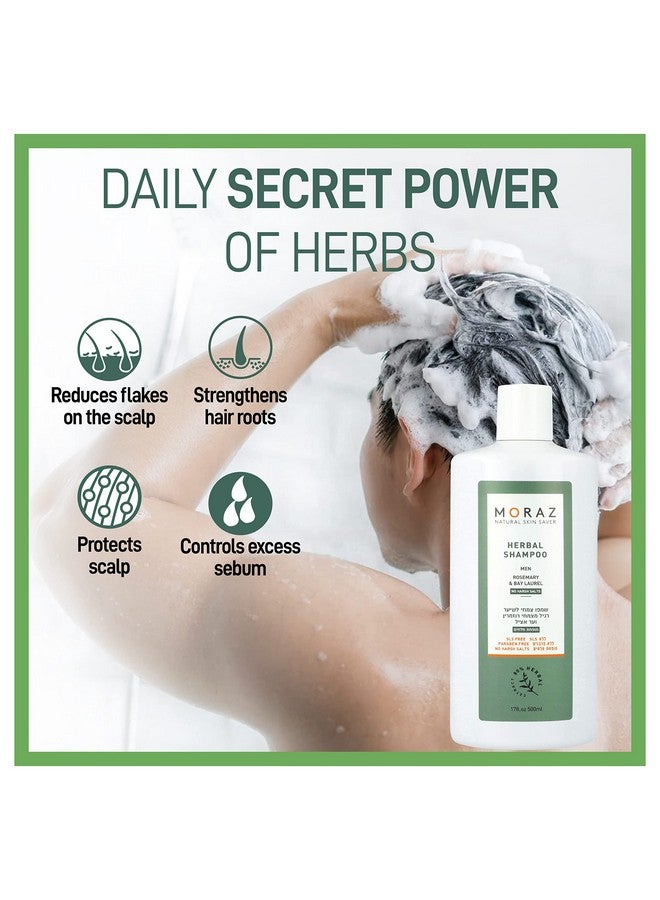 موراز شامبو عشبي للرجال للشعر العادي - شامبو منقي - شامبو منظف ومرطب - شامبو للرجال لتقوية جذور الشعر - 17 أونصة - Image 4