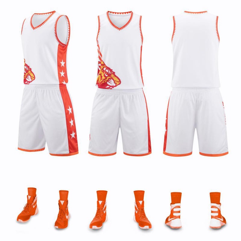 Generic Summer Mens Basketball Jersey Set A1033 1032 white