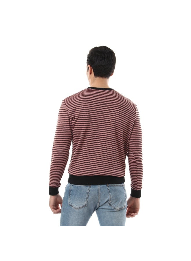 kady Unisex Thin Stripes Round Sweatshirt - Cashmir - Image 3