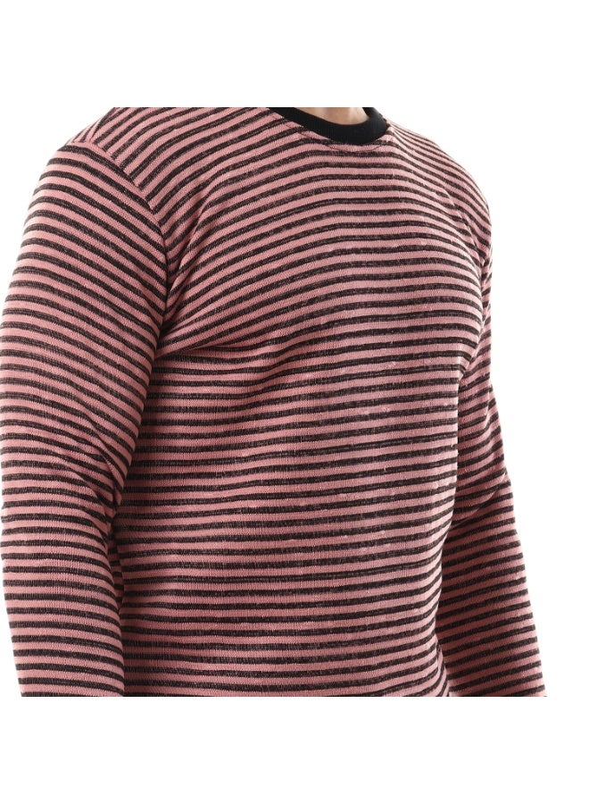 kady Unisex Thin Stripes Round Sweatshirt - Cashmir - Image 4