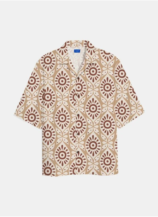 JACK & JONES Relaxed Fit Gallery All Over Print Resort Shirt